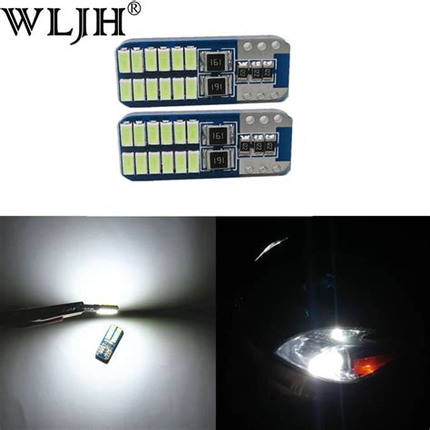 WLJH 2x12V Canbus T10 LED 501 W5W 3014 SMD Luci LED Per Auto