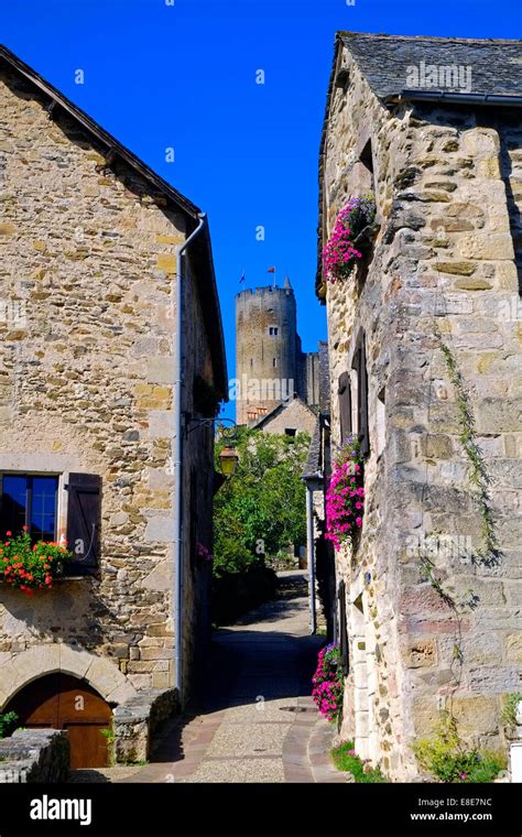 Najac Village Aveyron Department Midi Pyrenees Hi Res Stock Photography