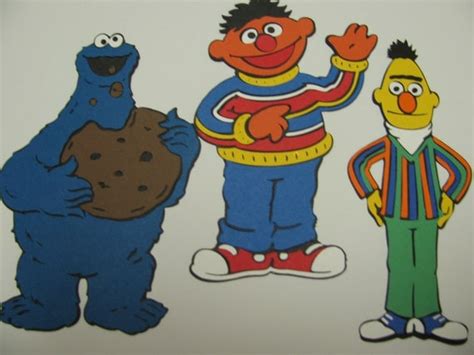 Sesame Streets Bert Ernie And Cookie Monster Embellishment