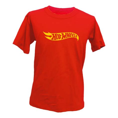 Camiseta Unissex Colorida Hot Wheels Preta Ou Vermelha Escolha Shopee Brasil
