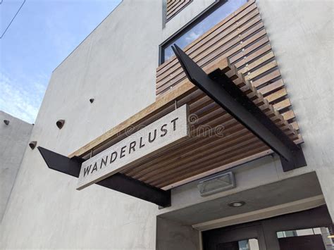 Wanderlust Hollywood Sign Above Entrance Editorial Stock Photo - Image ... 