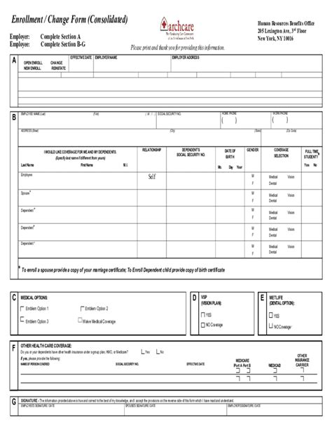 Fillable Online Enrollment Change Form Consolidated Lssa Fax