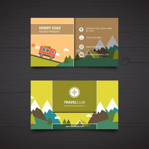 Free Vector | Business card for a travel business