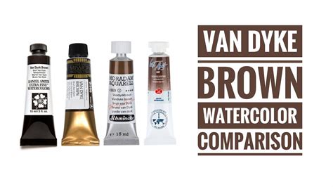 Van Dyke Brown Watercolor Comparison Daniel Smith Mijello Mission