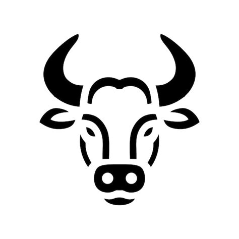 Premium Vector Bull Head Icon Silhouette Symbol Buffalo Cow Ox Bull