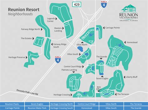 Printable Map Of Reunion Resort Orlando Wells Printable Map