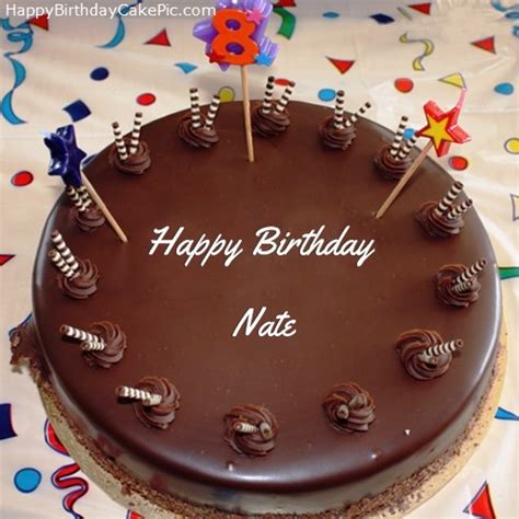 ️ 8th Chocolate Happy Birthday Cake For Nate