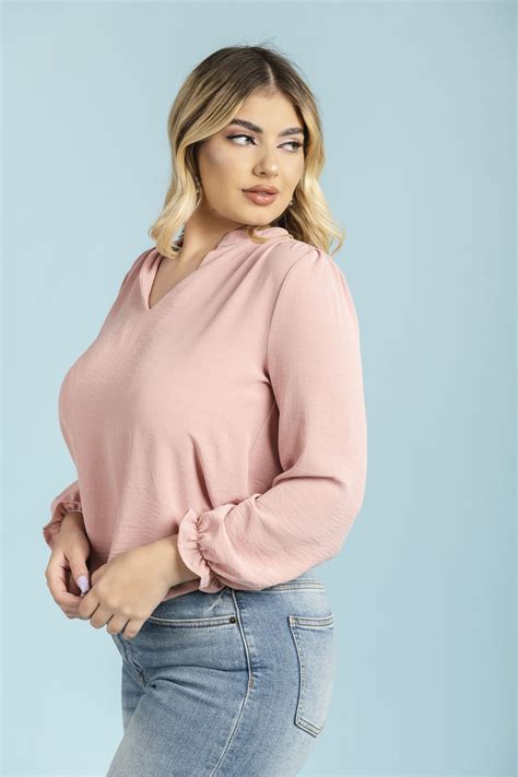 Kenana Blusa Cuello Chino Manga Larga Exclusivo Pagina