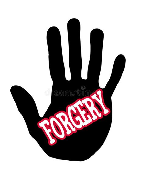 handprint forgery stock illustrations  handprint forgery stock