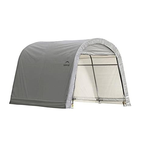 ShelterLogic Shed-in-a-Box 10 x 10 x 8 ft Roundtop Gray | The Home Depot Canada