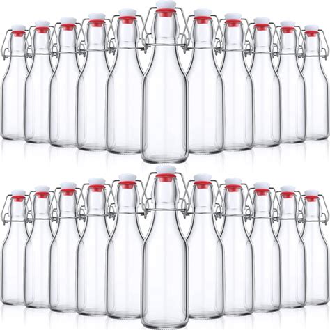 21 Pcs Swing Top Glass Bottles 8 5 Oz Swing Top Glass Bottle Beer Bottles Clear