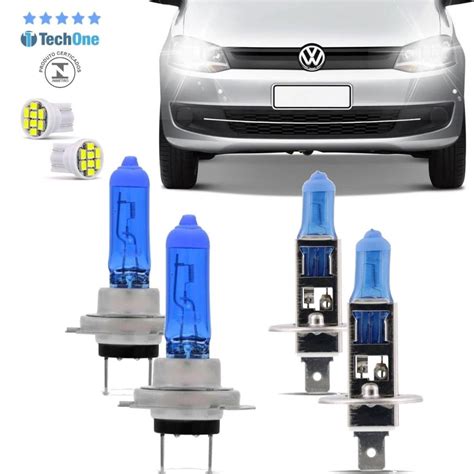 Kit Lampadas Fox 2010 2011 2012 2013 2014 Super Brancas Farol Duplo