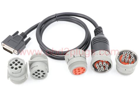 Db15 Male To Caterpillar 9pin Cable Obd2 Cableeld Cablej1939 Cable