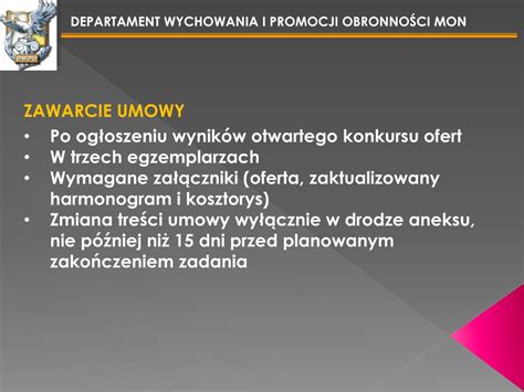 PPT DEPARTAMENT WYCHOWANIA I PROMOCJI OBRONNOŚCI MON PowerPoint