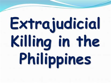 EXTRA JUDICIAL KILLING PPT