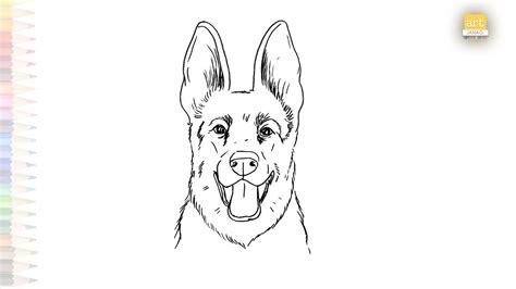 How To Draw A German Shepherd Step By Step