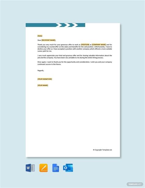 Free Refusal Letter Templates Edit Online And Download