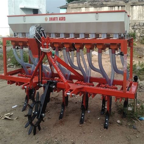 Mild Steel Dharti Agro Tractor Driven Seed Drill For Agriculture Size