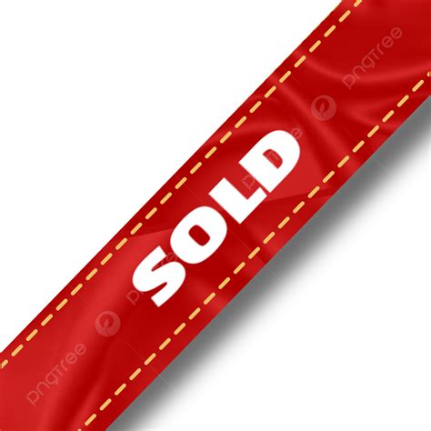 Sold Tag PNG Image Sold Tag Icon With Red Banner Sold Out Tag Sold