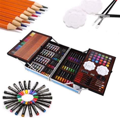 Set De Arte Y Dibujo Estuche 145 Piezas H B Deluxe Envío gratis