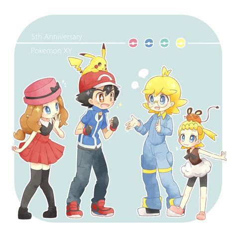 Pikachu Ash Ketchum Serena Dedenne Bonnie And 1 More Pokemon And