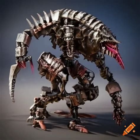 Robot Made From Scrap Resembling A Tyranid Creature On Craiyon