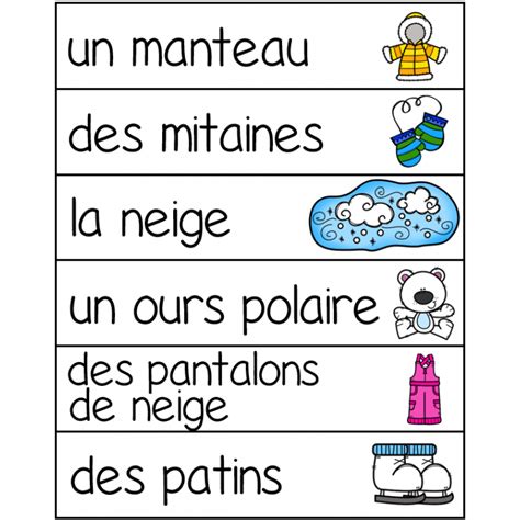 Mots étiquettes Hiver 2 formats