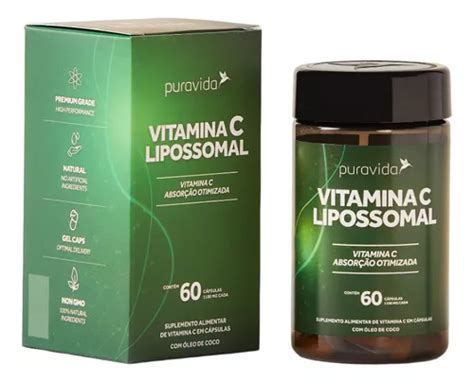 Vitamina C Lipossomal Mg Puravida Pura Vida C Psulas Mercadolivre