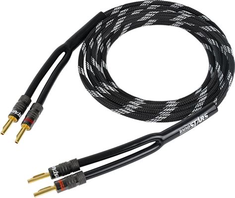 GearIT 14AWG Premium Heavy Duty Braided Speaker Wire 6 Feet With Dual