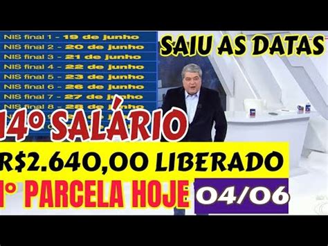 PODE COMEMORAR 14 SALARIO 1 PARCELA R 2 640 00 LIBERADO HOJE PARA