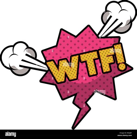 Wtf Comic Words In Speech Bubble Isolated Icon Stock Vector Image Art