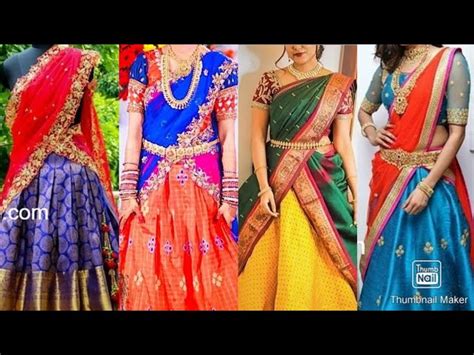 Half Saree Ceremony Best And Beautiful Langa Voni Designs 41 Off