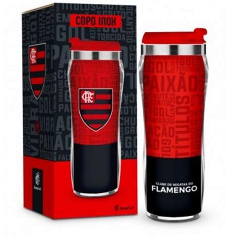 Copo plást inox times new flamengo produto oficial licenciado