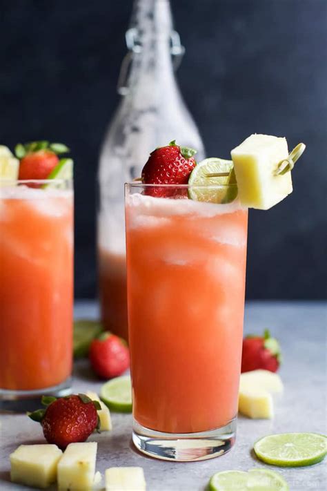 Refreshing Pineapple Strawberry Agua Fresca Recipe Story Telling Co