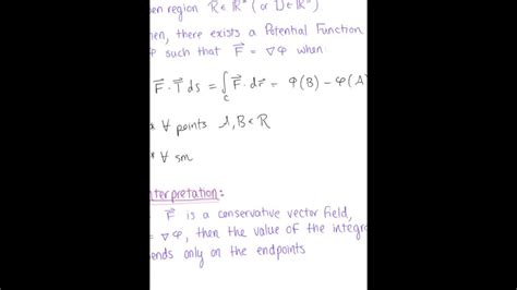 Fundamental Theorem Of Line Integrals Youtube