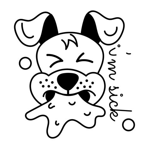 Trendy Sick Dog 40874850 Vector Art at Vecteezy