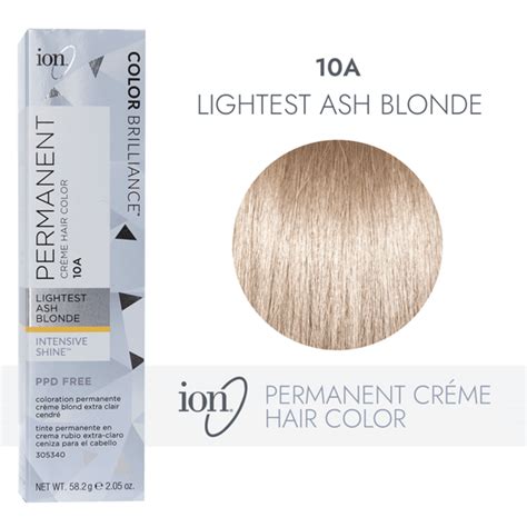 Ion Permanent Creme Hair Color A Lightest Ash Blonde Oz