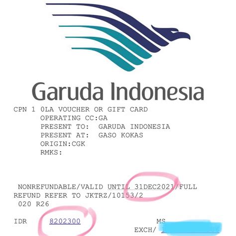 Voucher Tiket Garuda Indonesia Ga Issue Tiket Diperpanjang S D