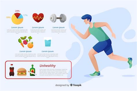 Flat design health infographic template | Free Vector