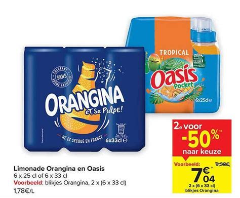 Limonade Orangina En Oasis Promotie Bij Hyper Carrefour