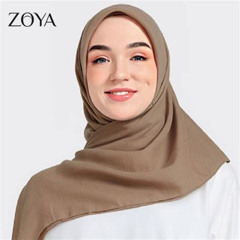 Jual Zoya Scarf Dark Green Kerudung Zoya Zoya Hijab Zoya