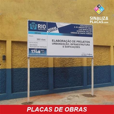 Placas De Obras Sinaliza Placas