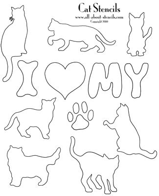 Cat Stencils, Dog Stencil Patterns, Animal Stencils All Free Printable ...