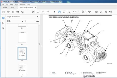 Hitachi Zw Zw Wheel Loader Troubleshooting Technical Manual