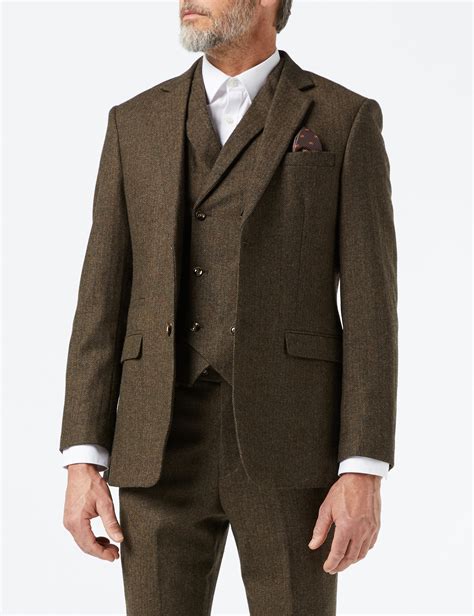 Jax Brown Herringbone Tweed Jacket Xposed