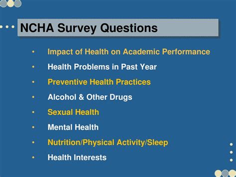 Ppt American College Health Association National College Health