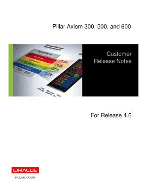 Fillable Online Pillar Axiom And Customer Release Notes