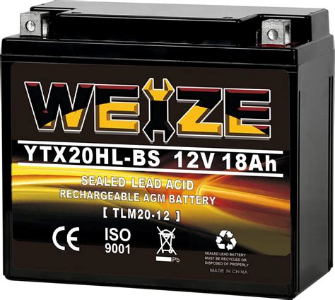 Amazon.com: Deka ETX20L 310 CCA Motorcycle Battery (Replacement) : Automotive