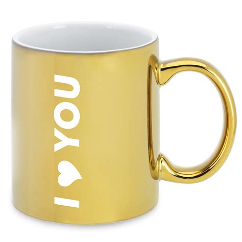 Metallic Tasse mit Namen in gold metallic glänzend Geschenke mit Namen