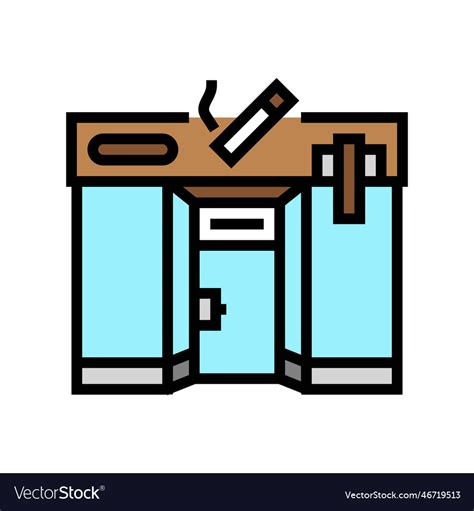 Tobacconist store color icon Royalty Free Vector Image